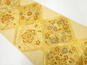 リサイクル　花鳥模様織出し袋帯